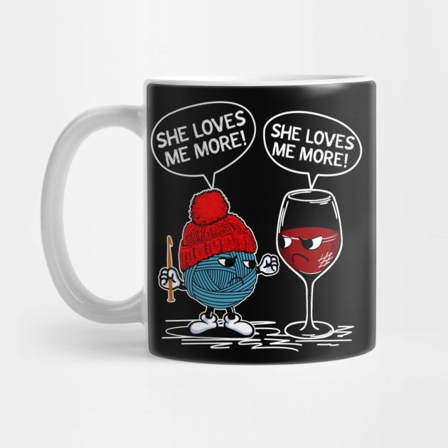 Crochet Wine She Loves Me by gotravele store